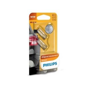  Крушка габаритна 2бр. к-т блистер W5W 12V 5W W2,1X9,5D  PHILIPS PHI 12961/2B