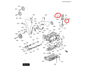 Сегменти к-т (122) стандартен размер (STD) (индивидуална поръчка)  CHEVROLET Captiva (LE5) ENGINE GAS, 4 CYL, 2.4L, MFI, ALUM, DOHC, HO, ECOTEC 2011 ORIGINAL GM 12659419